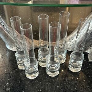 Set of Six Clear Glass cordial glass wear